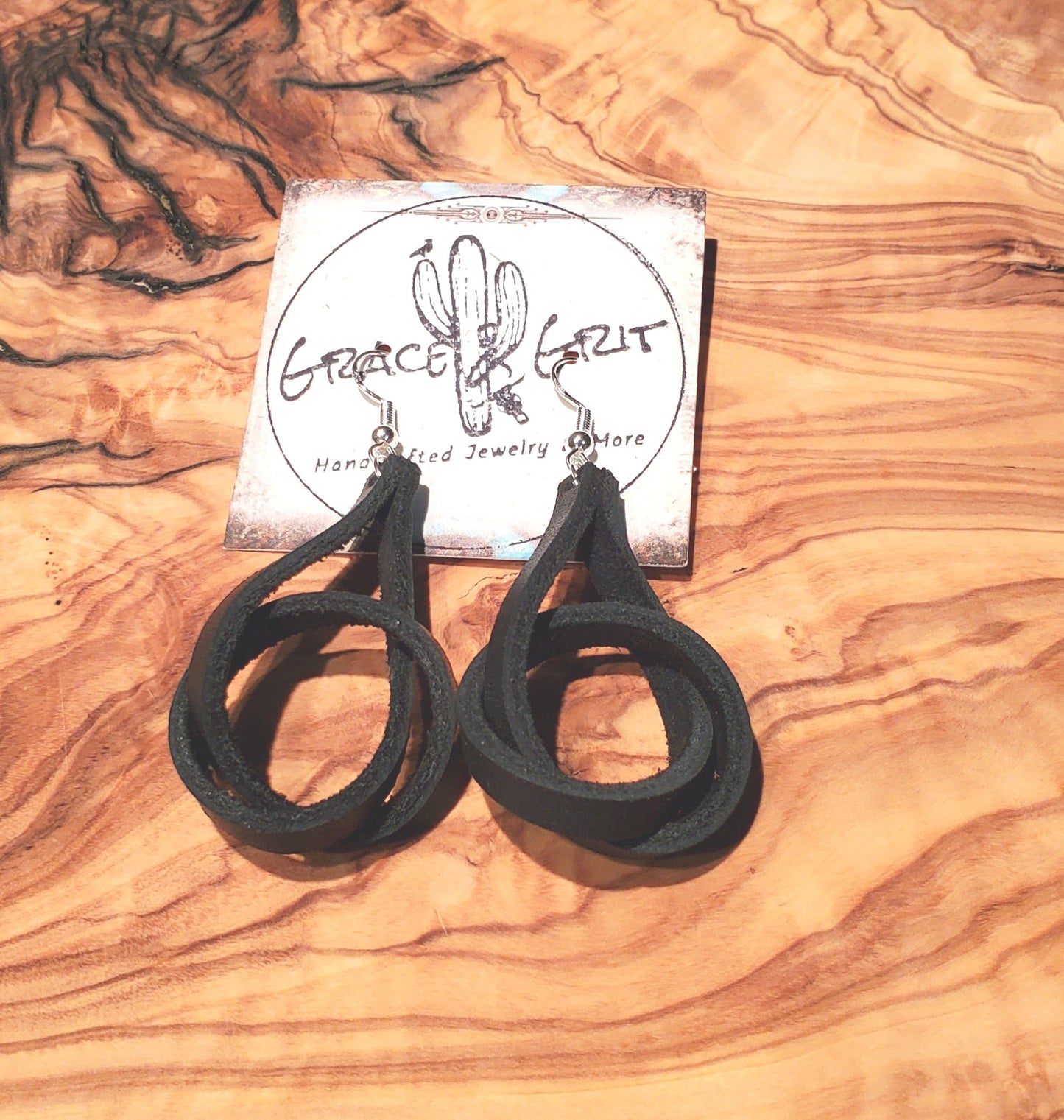 Leather Knot Earrings