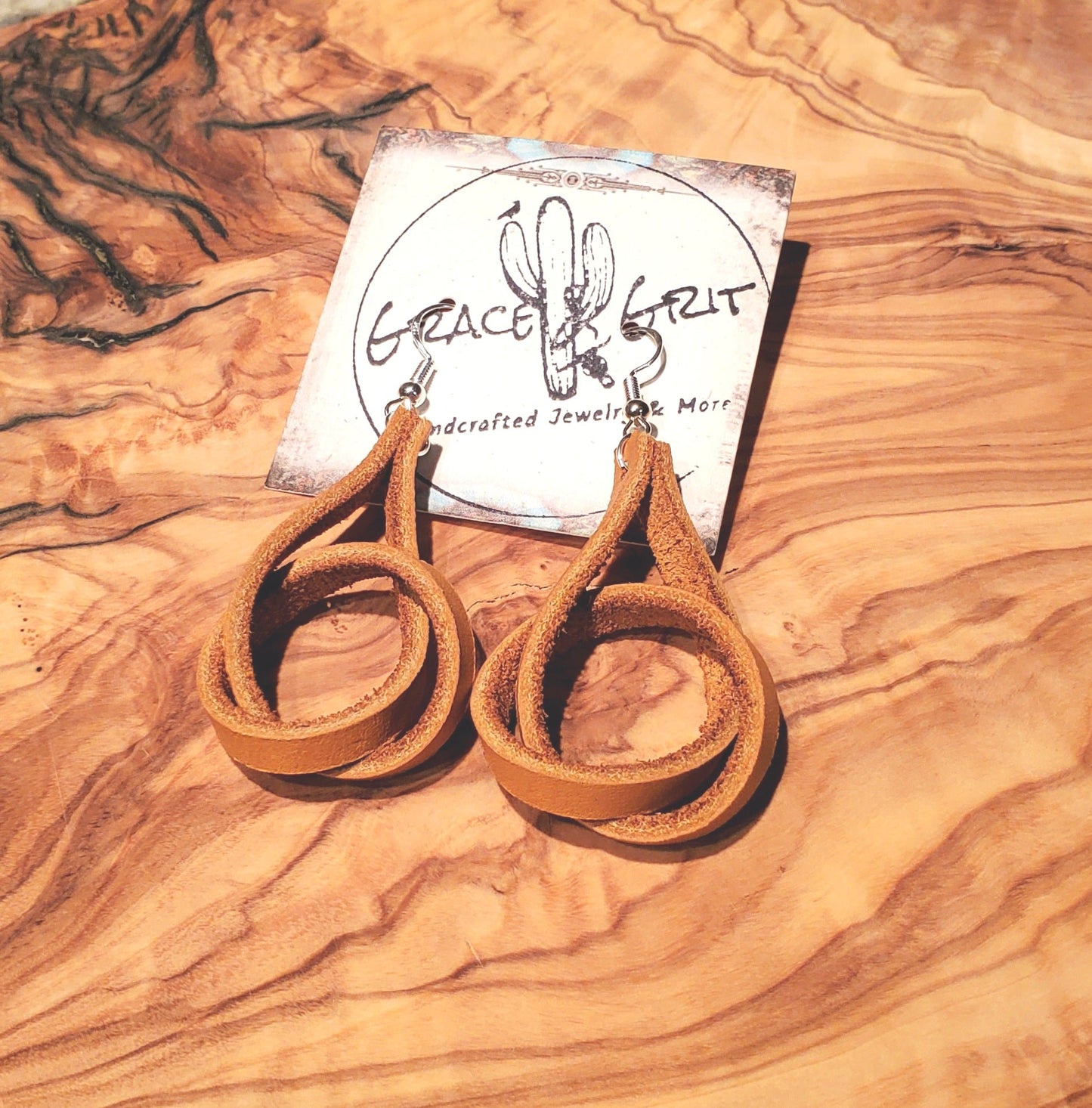 Leather Knot Earrings