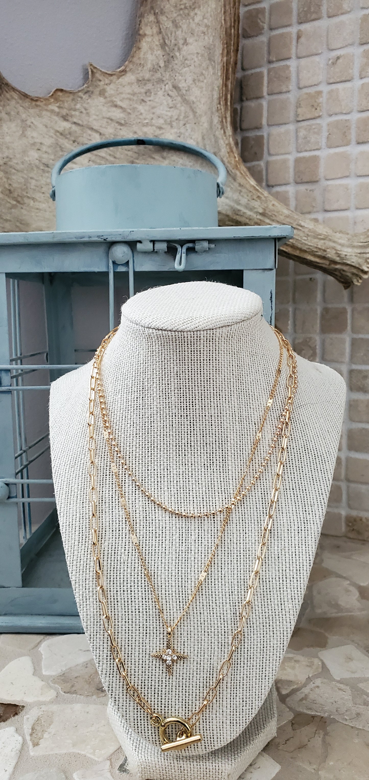 Gold Stacked Necklace