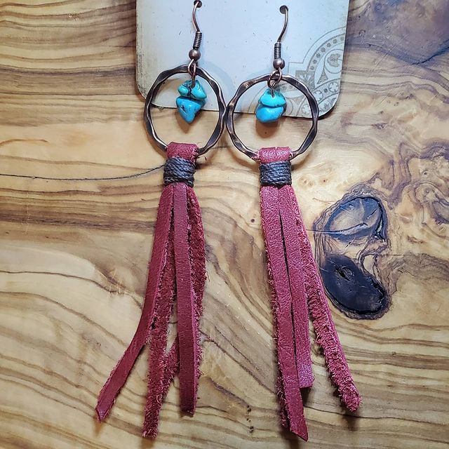 Fringe & Copper Earrings