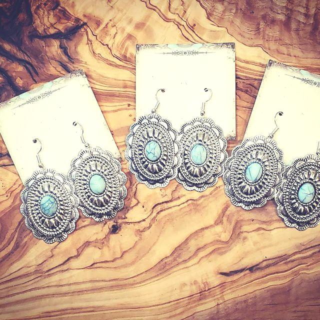 Silver Concho Earrings