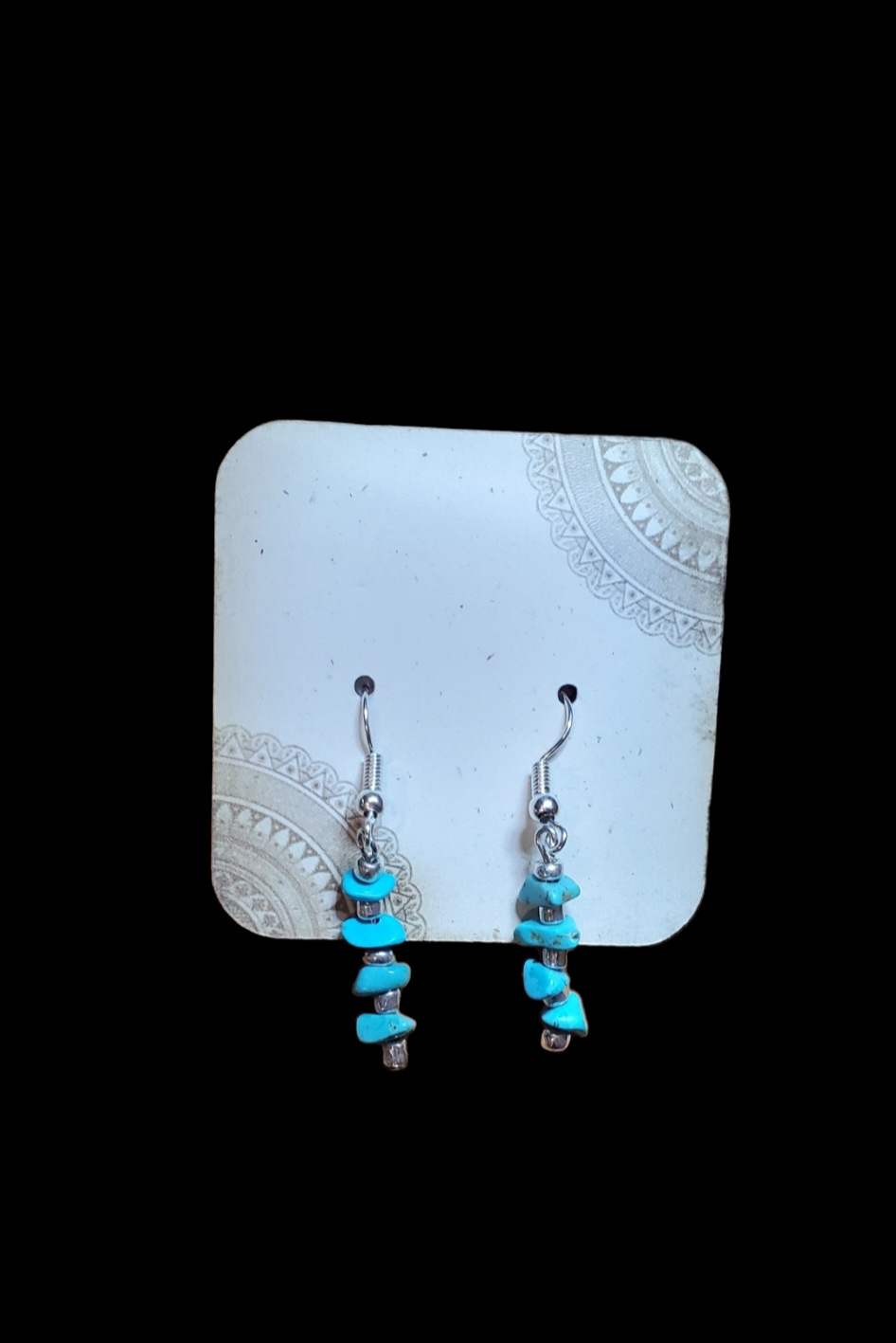 4-Stone Turquoise Earrings