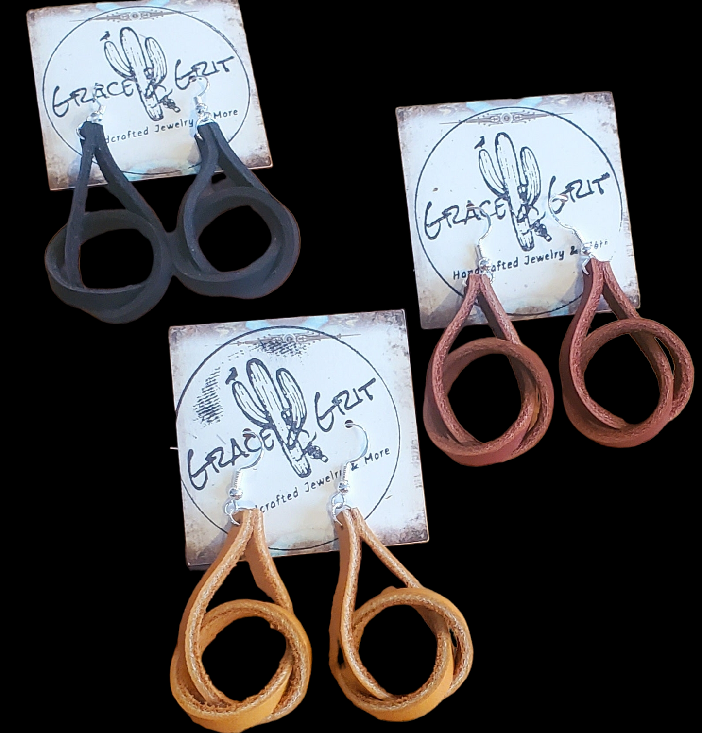 Leather Knot Earrings