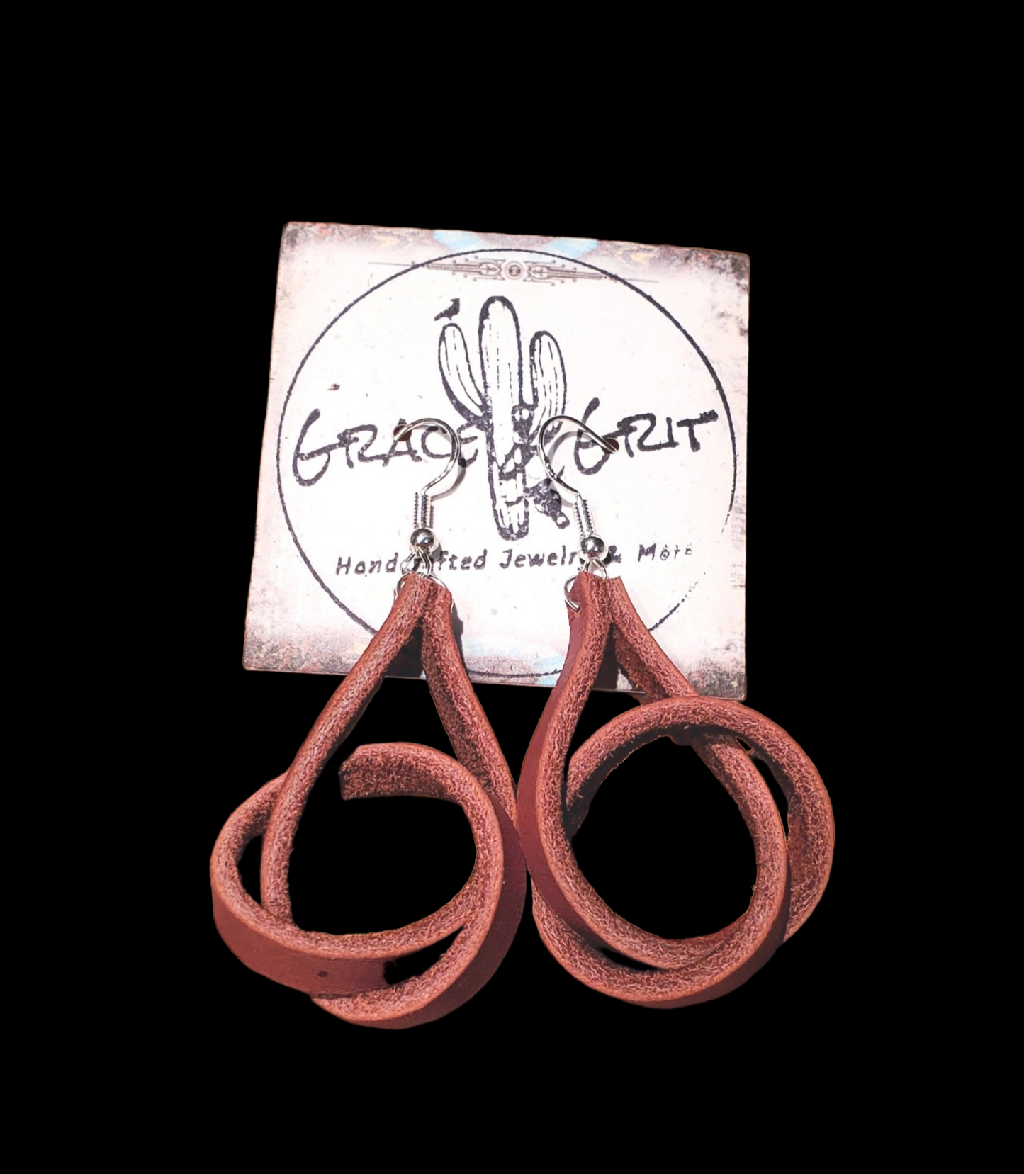 Leather Knot Earrings