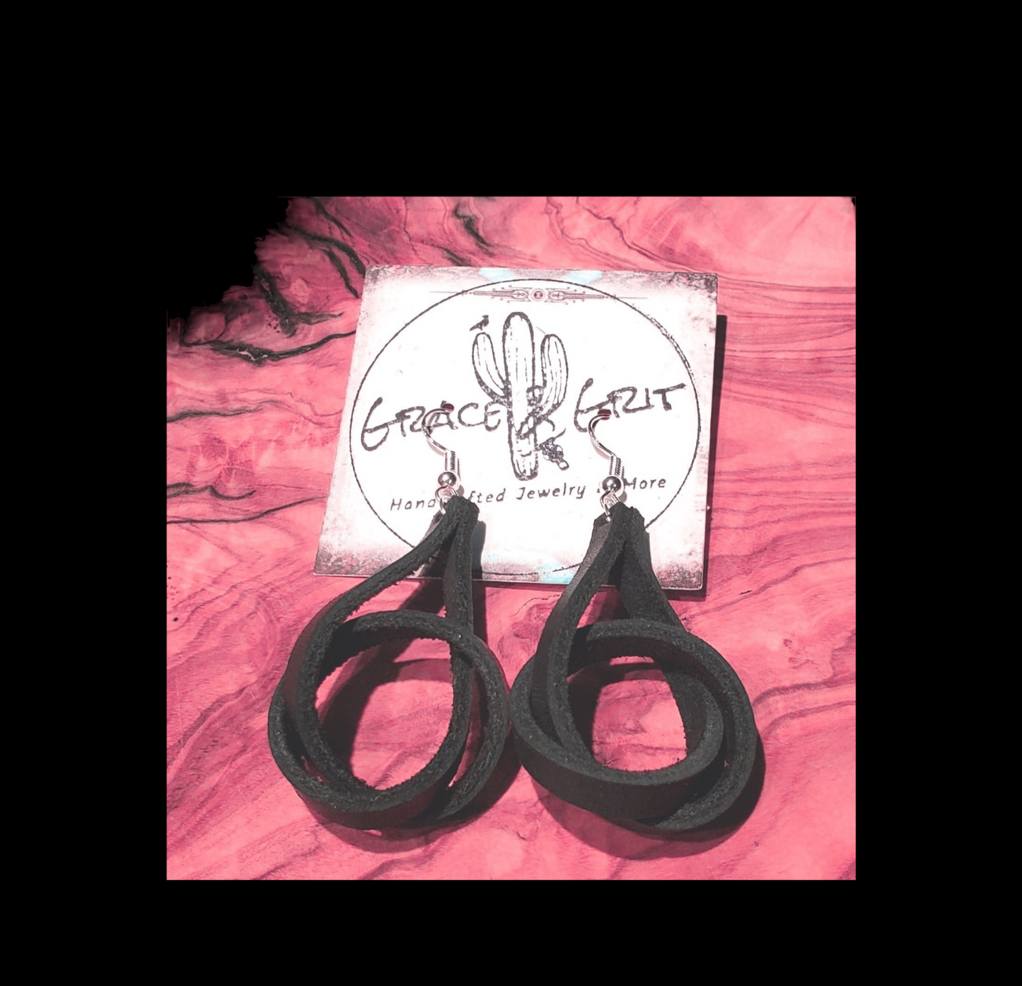 Leather Knot Earrings