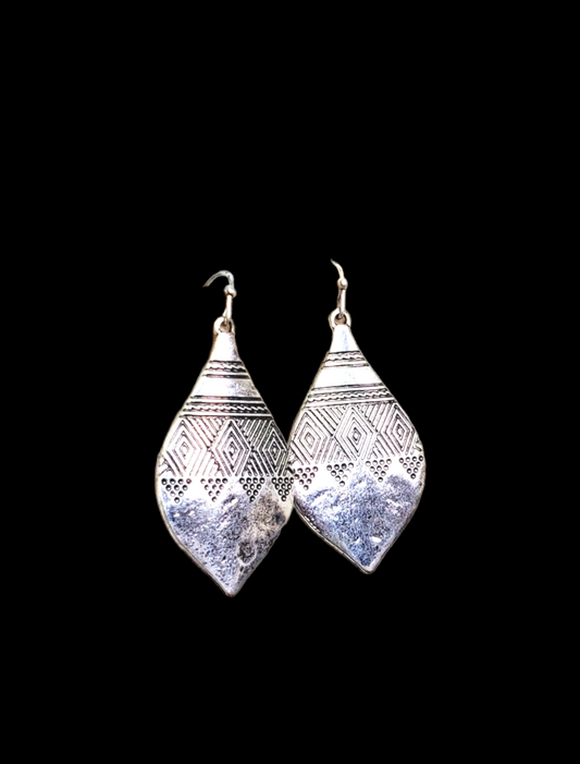 Silver Marquise Earrings