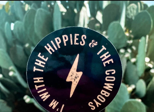 Hippies & Cowboys Sticker